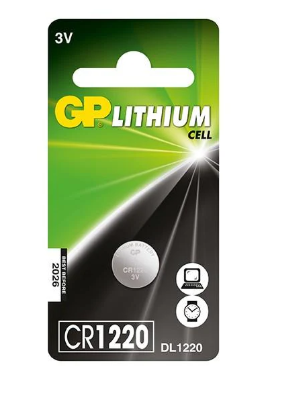 GP Lithium knoopcel CR1220, blister 1